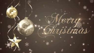 Noel çelengi süslemesi, mutlu noel mesajı, takı ve yıldız süslemeleri. Noel şenliği ve kutlama konsepti