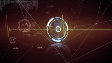 Bağlantı ağının güvenli kilitlenmesinin animasyonu. küresel iş, finans ve bağlantılar konsepti dijital olarak oluşturulmuş video.