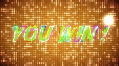 Parıldayan turuncu arka planda mesajlaşmanın animasyonu. Video oyunu, eğlence ve dijital arayüz kavramı dijital olarak oluşturuldu.