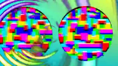 Canlı renkli dairelerin hipnotik hareketlerle kusursuz döngü içinde animasyonu. renk, hareket ve sinematografi kavramı dijital olarak oluşturulmuş video.