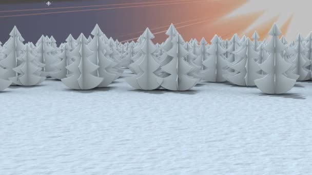 Animation Von Schnee Der Der Nächtlichen Winterlandschaft Über Iglu Fällt — Stockvideo