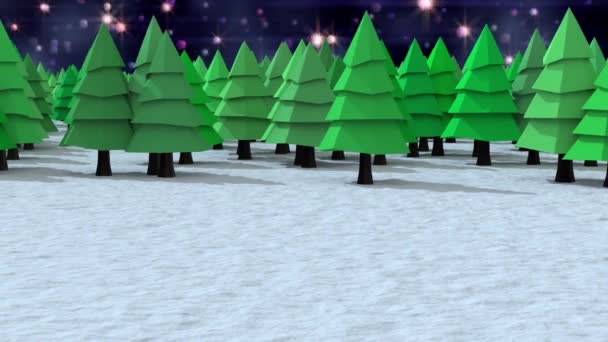 수많은 나무들 풍경에서 칩니다 크리스마스 축하와 축하의 — 비디오