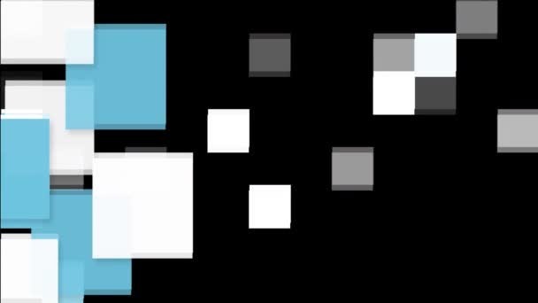 彩色几何图形在黑色背景上的动画 电子游戏 娱乐和数字界面概念数字生成的视频 — 图库视频影像