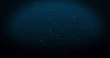 Mavi arka planda süzülen beyaz noktalar. ışık, renk ve hareket konsepti dijital olarak oluşturulmuş görüntü.