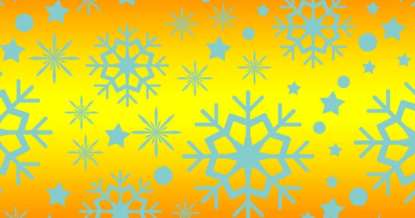Afbeelding Van Sneeuw Vallen Met Kerst Gele Achtergrond Kerstmis Winter — Stockfoto