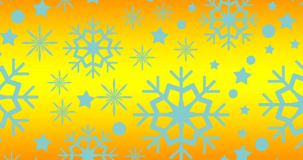 Imagen Nieve Cayendo Navidad Sobre Fondo Amarillo Navidad Invierno Tradición — Foto de Stock