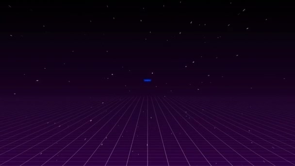 Animation Von Wow Digitalen Abstrakten Raum Computer Spiel Und Technologiekonzept — Stockvideo