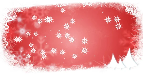Kırmızı Arka Planda Kar Tanelerinin Üzerine Düşen Kar Görüntüsü Noel — Stok fotoğraf