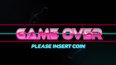 Geometrik hareketli şekiller üzerinden oyun animasyonu. Video oyunu, eğlence ve dijital arayüz kavramı dijital olarak oluşturuldu.