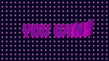 Sendeki animasyon birden fazla haçın üzerindeki metni kazandı. Video oyunu, eğlence ve dijital arayüz kavramı dijital olarak oluşturuldu.