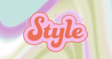 Pastel renkli arka planda stil animasyonu. iş, ticaret, satış ve promosyon kavramı dijital olarak oluşturulmuş video.