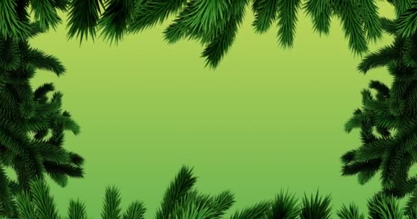 Animación Felicitaciones Navideñas Sobre Fondo Verde Navidad Invierno Tradición Concepto — Vídeos de Stock