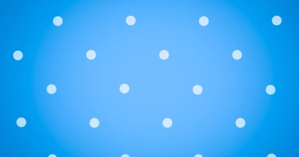 Animation White Dots Christmas Pattern Blue Background Christmas Tradition Celebration — Stock Video