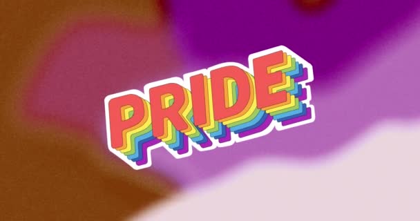 カラフルな背景に虹の誇りのアニメーション Lgbt ゲイの権利と平等の概念デジタルで生成されたビデオ — ストック動画