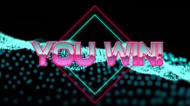 Sendeki animasyon, geometrik hareketli şekiller ve mavi dalga üzerinden metin kazanıyor. Video oyunu, eğlence ve dijital arayüz kavramı dijital olarak oluşturuldu.