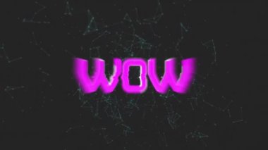 Dijital soyut uzayda takımyıldızlı wow animasyonu. bilgisayar, oyunlar ve teknoloji konsepti dijital olarak oluşturuldu.