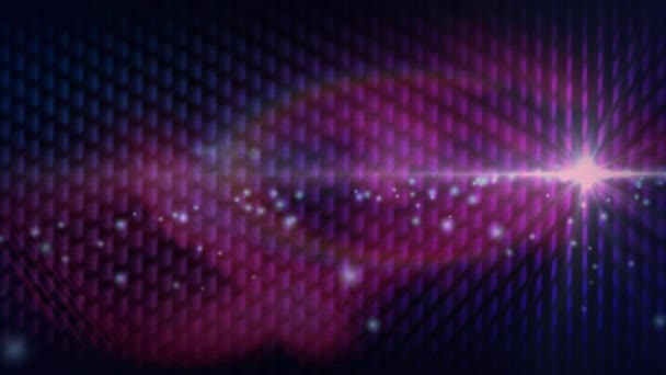 Анимирование Фиолетовых Пятен Звезды Черном Фоне Новый Год Вечеринка Диксо — стоковое видео