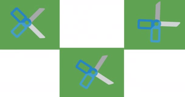 用绿色方块上的学校项目图标来动画返校课本 回到学校和教育概念数字生成的视频 — 图库视频影像