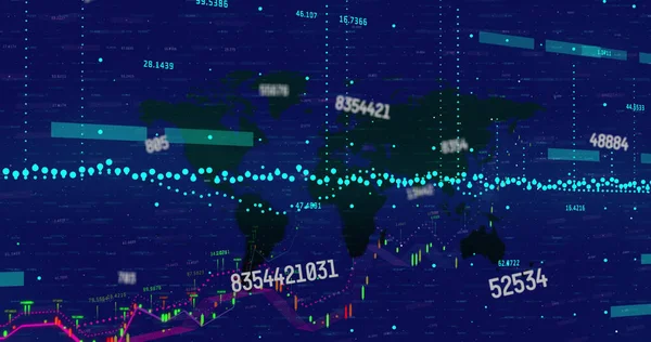 Obrázek Zpracování Finančních Údajů Globální Obchod Finance Digitální Rozhraní Připojení — Stock fotografie