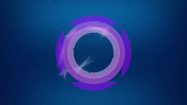 Dürbün taraması ve mavi arkaplan üzerindeki bağlantı ağının animasyonu. küresel bağlantılar, veri işleme ve dijital arayüz konsepti dijital olarak oluşturulmuş video.