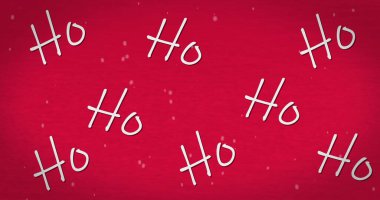 Kırmızının üzerine kar yağan beyaz harflerle yazılmış titreşimli kelimeler.. 