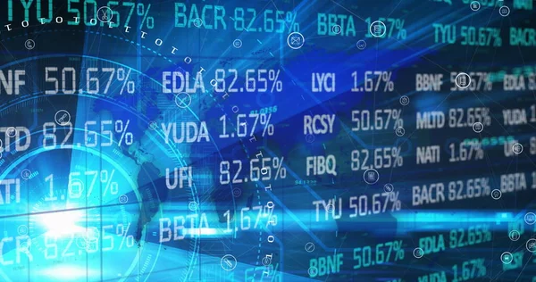 Imagem Processamento Dados Financeiros Sobre Digitalização Escopos Finanças Globais Negócios — Fotografia de Stock