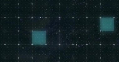 Kapsam taraması ve veri işlemeli bilgisayar devre kartı animasyonu. küresel bağlantılar, veri işleme ve dijital arayüz konsepti dijital olarak oluşturulmuş video.