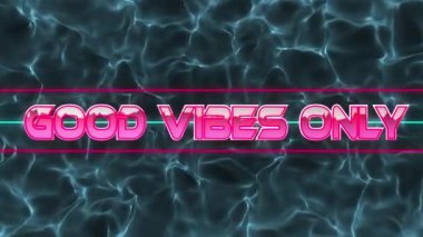 Sadece dijital soyut alanda iyi titreşimlerin animasyonu. bilgisayar, oyunlar ve teknoloji konsepti dijital olarak oluşturuldu.