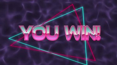 Dijital soyut alanda senin animasyonun kazanır. bilgisayar, oyunlar ve teknoloji konsepti dijital olarak oluşturuldu.