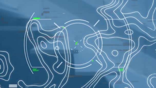 Анімація Орієнтації Ішепсису Синьому Фоні Бізнес Цифровий Інтерфейс Концепція Технології — стокове відео