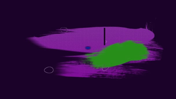 Анимирование Текста Над Движущейся Цветной Графикой Темном Фоне Концепция Компьютерных — стоковое видео