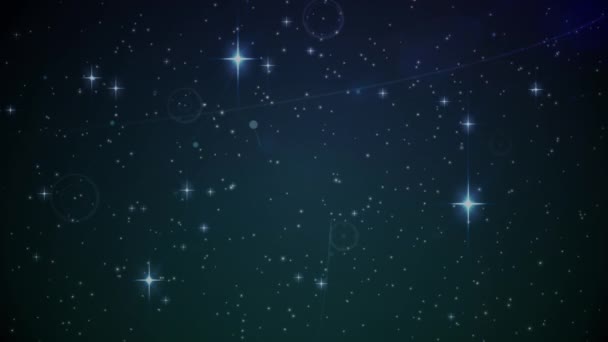 Animazione Rete Connessioni Sopra Stelle Cielo Natale Tradizione Celebrazione Connessioni — Video Stock