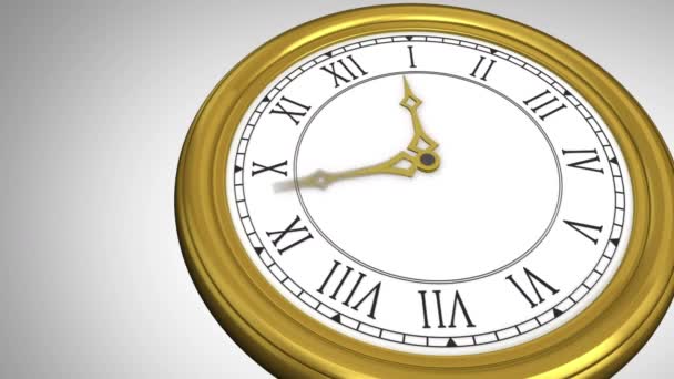 Animación Texto Finis Sobre Reloj Moviéndose Rápido Concepto Tiempo Movimiento — Vídeo de stock