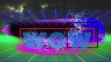 Dijital uzayda Vay Canlandırması. bilgisayar, oyunlar ve teknoloji konsepti dijital olarak oluşturuldu.