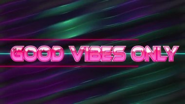 Sadece dijital soyut alanda iyi titreşimlerin animasyonu. bilgisayar, oyunlar ve teknoloji konsepti dijital olarak oluşturuldu.