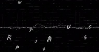 Finansal veri işleme animasyonu. küresel iş, finans, dijital arayüz ve bağlantılar konsepti dijital olarak oluşturulmuş video.