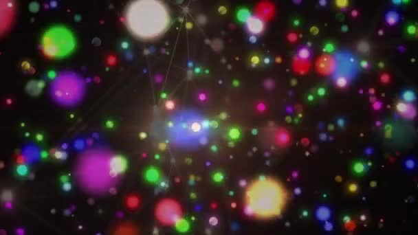 Animation Glühender Flecken Über Netzwerk Von Verbindungen Weihnachten Tradition Feier — Stockvideo
