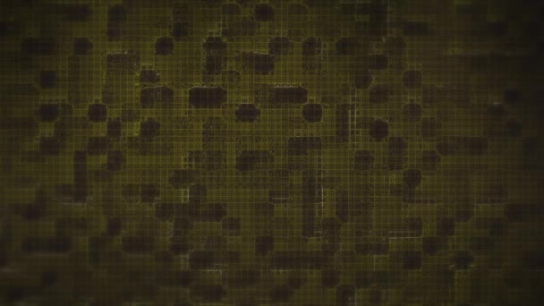 Анимация Желтых Точек Соединений Черном Фоне Технология Цифрового Интерфейса Фоновое — стоковое видео