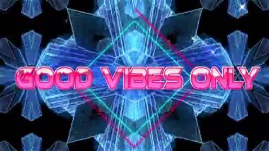 Sadece dijital kaleydoskop uzayında iyi titreşimlerin animasyonu. bilgisayar, oyunlar ve teknoloji konsepti dijital olarak oluşturuldu.