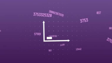 Finansal veri işleme animasyonu. küresel iş, finans, dijital arayüz ve bağlantılar konsepti dijital olarak oluşturulmuş video.