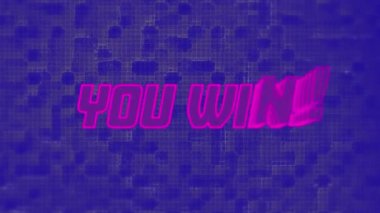 Sendeki animasyon, mavi arka plandaki hareketli şekillerin metnini kazanıyor. Sosyal medya ve iletişim arayüzü kavramı dijital olarak oluşturulmuş video.