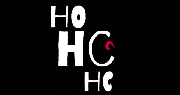Animatie Van Tekst Met Kerstversiering Zwarte Achtergrond Kerstmis Winter Traditie — Stockvideo