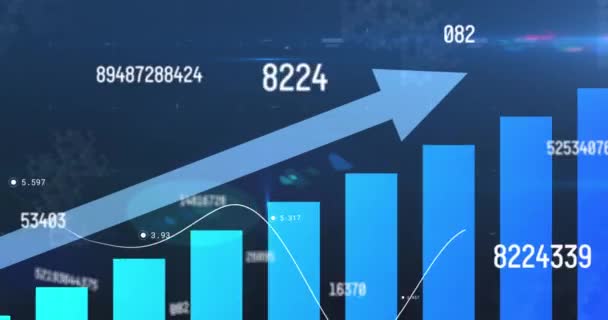 Animation Traitement Des Données Financières Entreprise Mondiale Finances Interface Numérique — Video