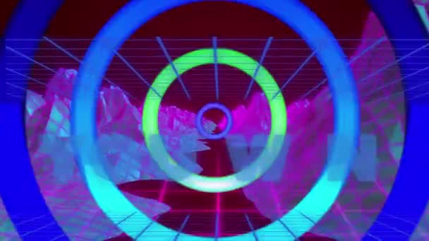 Animation Vous Gagner Dans Espace Abstrait Numérique Ordinateur Jeux Concept — Video