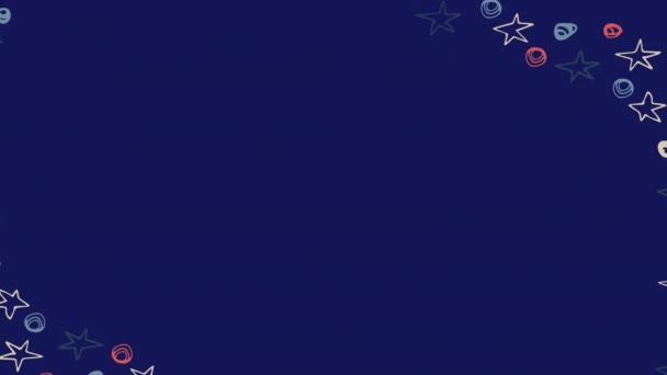 Анімація Тексту Виборів Над Зірками Синьому Фоні Патріотизм Концепція Святкування — стокове відео