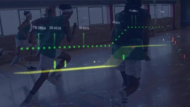 선수들의 그룹에 애니메이션 스포츠 디지털 인터페이스 디지털 비디오 — 비디오