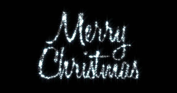 Image Words Merry Christmas Christmas Seasonal Greeting Message Written Pulsating — Stock Photo, Image