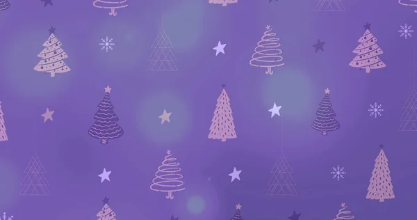 Image Stars Christmas Tree Pattern Dark Background Christmas Tradition Celebration — Stock Photo, Image