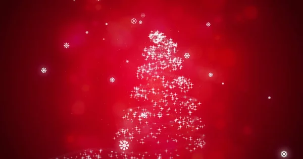 Imagem Estrela Cadente Branca Formando Padrão Árvore Natal Vários Flocos — Fotografia de Stock