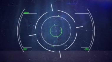 Kapsam taraması ve bağlantı ağı üzerindeki parazitin animasyonu. küresel bağlantılar, teknoloji, veri işleme ve dijital arayüz konsepti dijital olarak oluşturulmuş video.